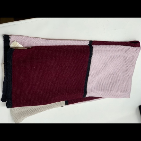 Kate spade newyork wool scarf wrap ballet/ merlot - Picture 4 of 9